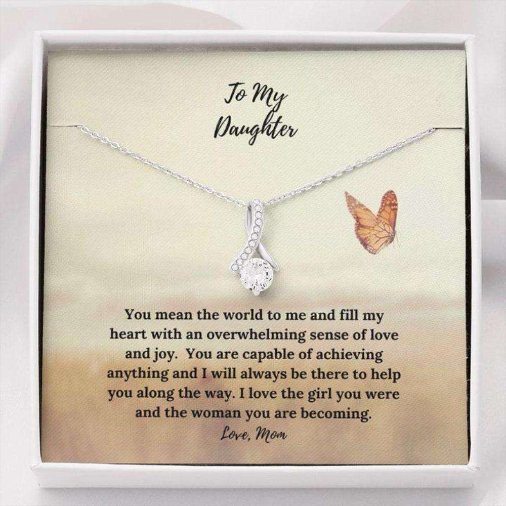 Daughter Necklace, To Daughter Gift From Mom Butterfly Beauty Necklace Dughter's Day Rakva