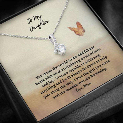 Daughter Necklace, To Daughter Gift From Mom Butterfly Beauty Necklace Dughter's Day Rakva