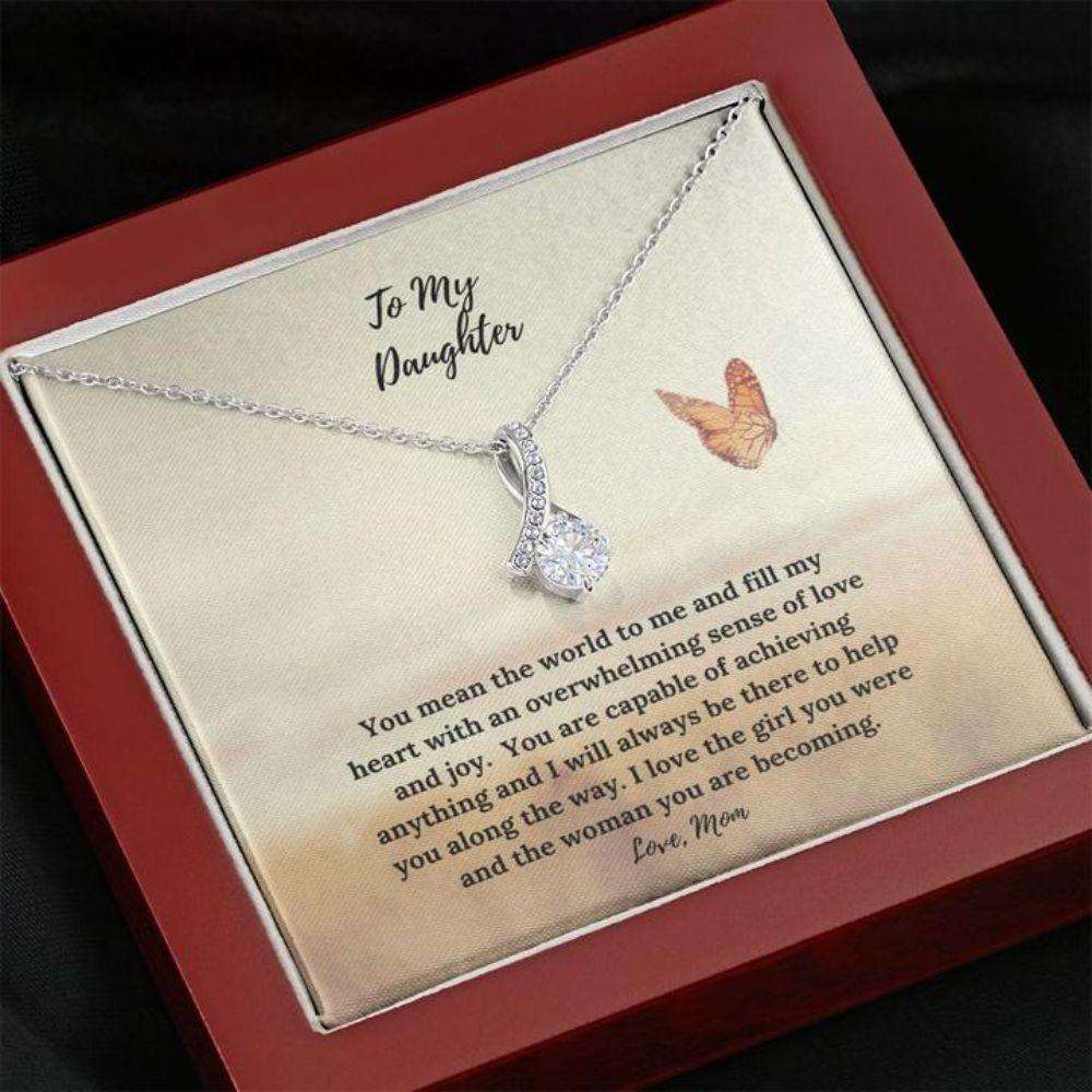 Daughter Necklace, To Daughter Gift From Mom Butterfly Beauty Necklace Dughter's Day Rakva