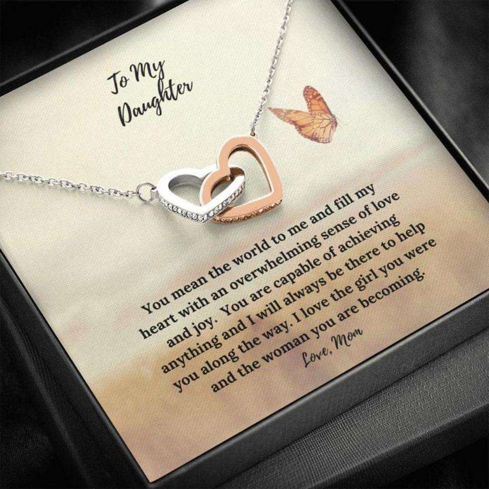 Daughter Necklace, To Daughter Gift From Mom Butterfly Necklace Dughter's Day Rakva