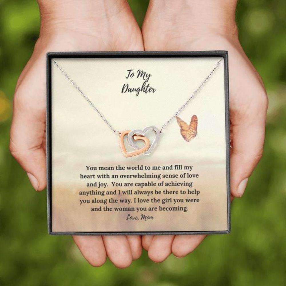 Daughter Necklace, To Daughter Gift From Mom Butterfly Necklace Dughter's Day Rakva