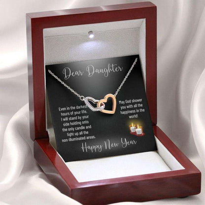 Daughter Necklace, To Daughter “ Happy New Year “ Religious Necklace Dughter's Day Rakva