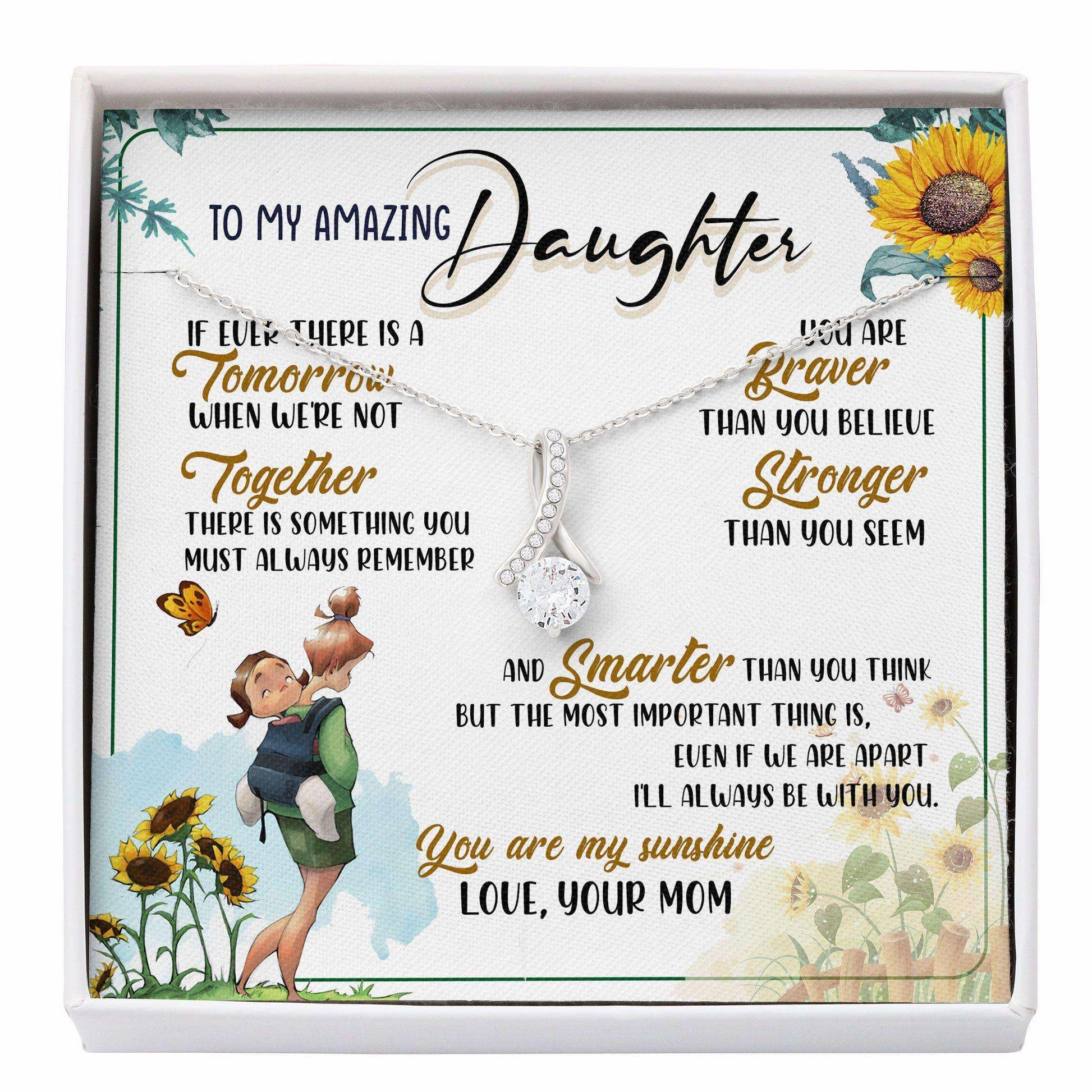 Daughter Necklace “ To My Amazing Daughter Gift From Mom Alluring Beauty Necklace Dughter's Day Rakva