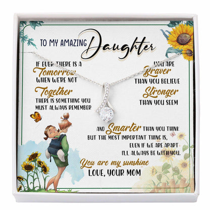 Daughter Necklace “ To My Amazing Daughter Gift From Mom Alluring Beauty Necklace Dughter's Day Rakva