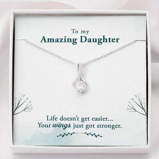 Daughter Necklace, To My Amazing Daughter Œwings” Alluring Beauty Necklace Gift Dughter's Day Rakva