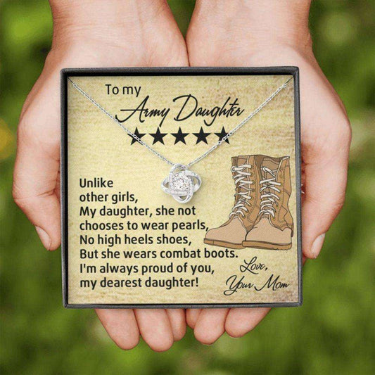 Daughter Necklace, To My Army Daughter Necklace, Gift For Military Daughter From Mom Dughter's Day Rakva