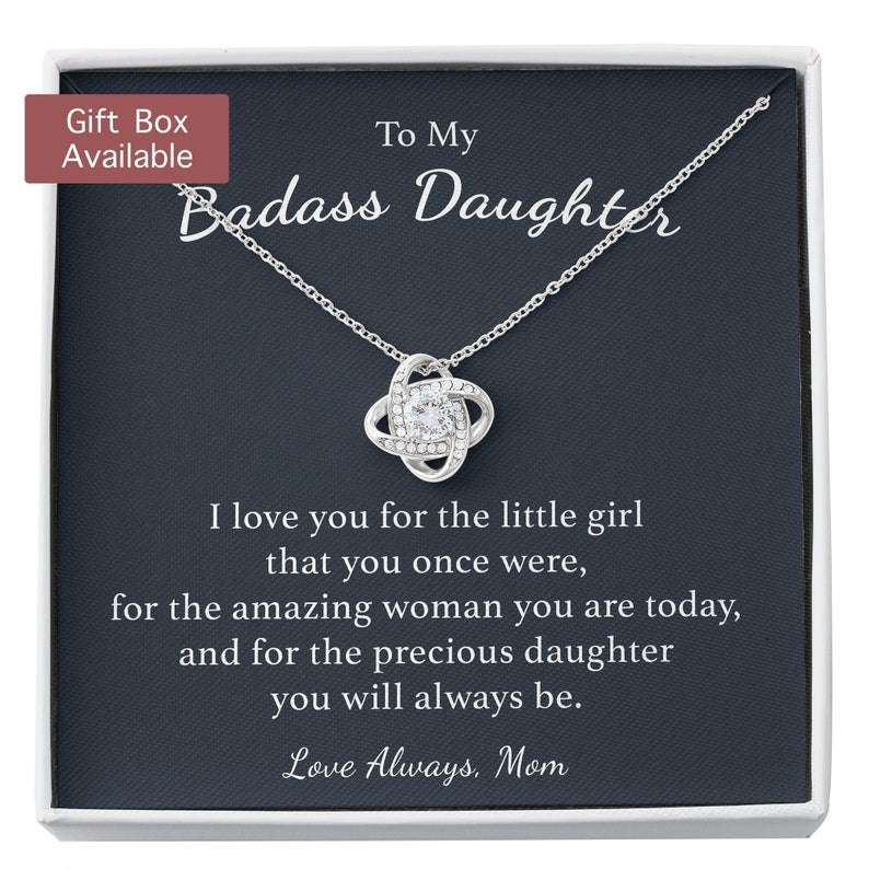 Daughter Necklace, To My Badass Daughter Necklace, Badass Daughter Gift, Daughter Gift From Mom, Daughter Graduation Gift Dughter's Day Rakva