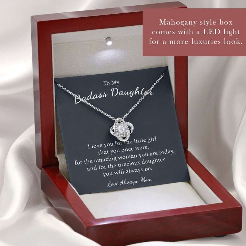 Daughter Necklace, To My Badass Daughter Necklace, Badass Daughter Gift, Daughter Gift From Mom, Daughter Graduation Gift Dughter's Day Rakva