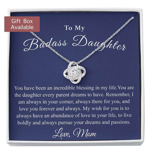 Daughter Necklace, To My Badass Daughter Necklace, Badass Daughter Necklace, Badass Daughter Gift, Daughter Gift From Mom Dughter's Day Rakva