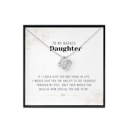 Daughter Necklace, To My Badass Daughter Necklace, Daughter In Law, Unbiological Daughter, Bonus Daughter Necklace Dughter's Day Rakva