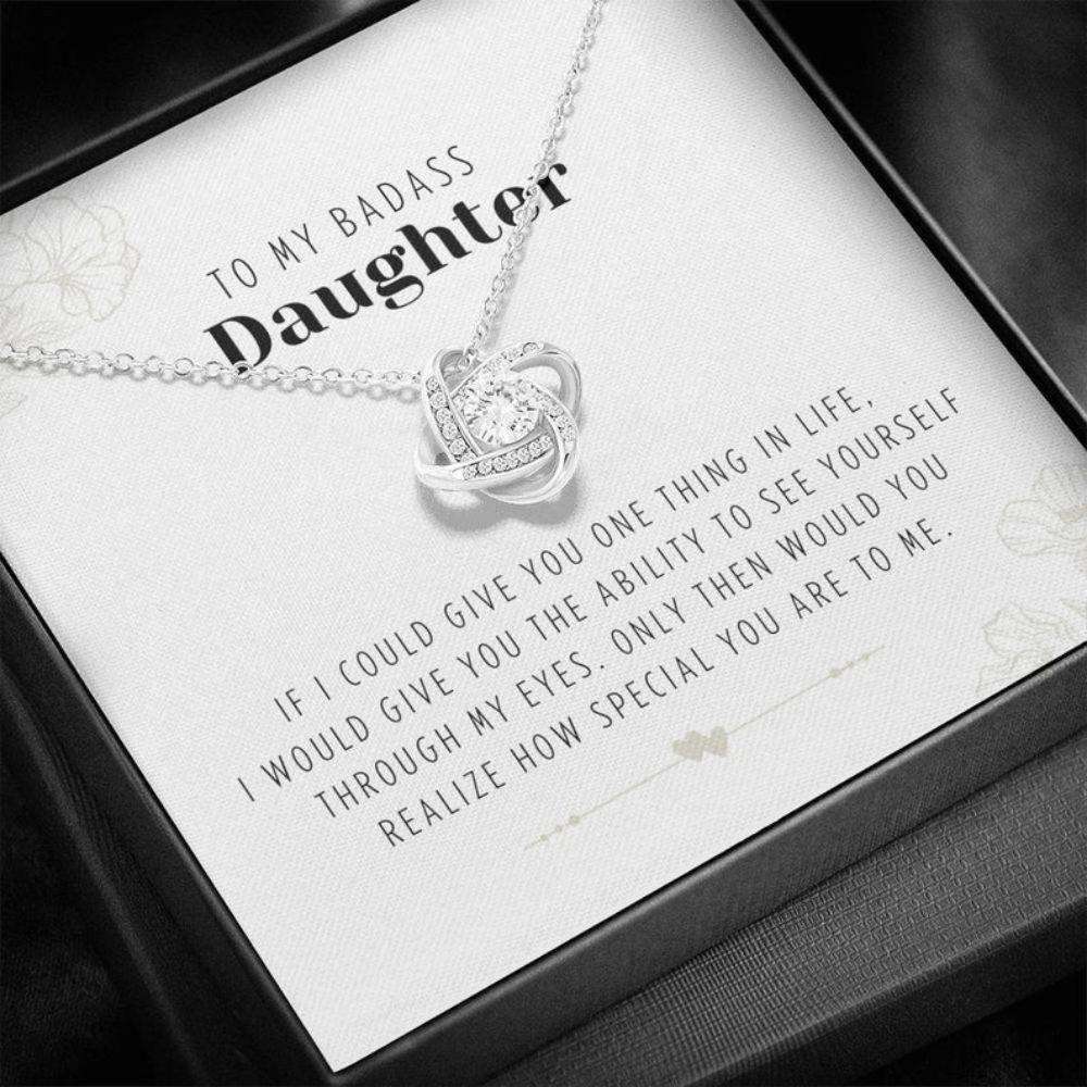 Daughter Necklace, To My Badass Daughter Necklace, Daughter In Law, Unbiological Daughter, Bonus Daughter Necklace Dughter's Day Rakva