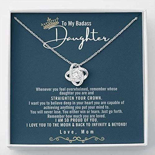 Daughter Necklace, To My Badass Daughter Necklace From Mom, Badass Daughter Gift Dughter's Day Rakva