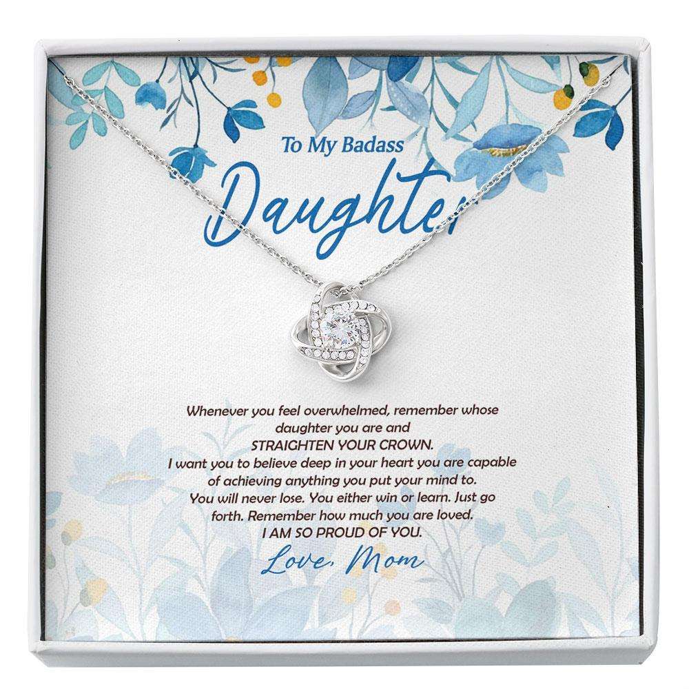 Daughter Necklace, To My Badass Daughter Necklace From Mom, Badass Daughter Jewelry, 21St Birthday, Daughter Keepsake, Family Keepsake Custom Necklace Dughter's Day Rakva