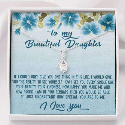 Daughter Necklace, To My Beautiful Daughter Gifts Alluring Necklace Dughter's Day Rakva