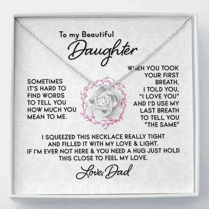 Daughter Necklace, To My Beautiful Daughter Necklace From Dad, Valentine Gift For Daughter Dughter's Day Rakva