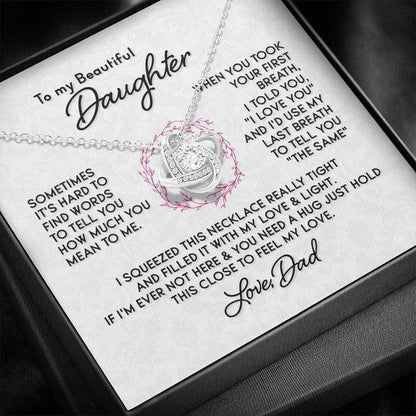 Daughter Necklace, To My Beautiful Daughter Necklace From Dad, Valentine Gift For Daughter Dughter's Day Rakva