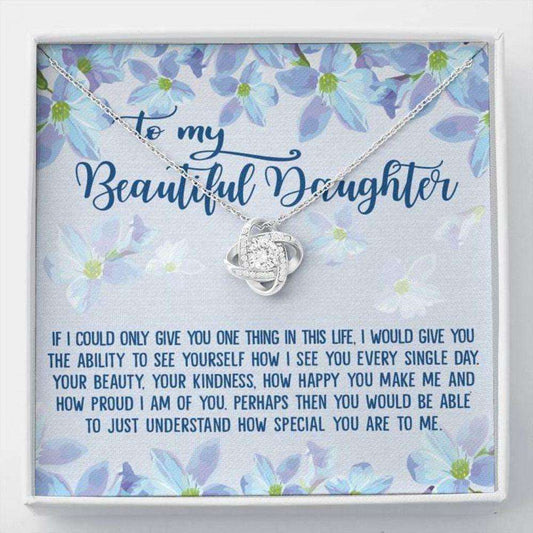 Daughter Necklace, To My Beautiful Daughter Necklace Gift Dughter's Day Rakva