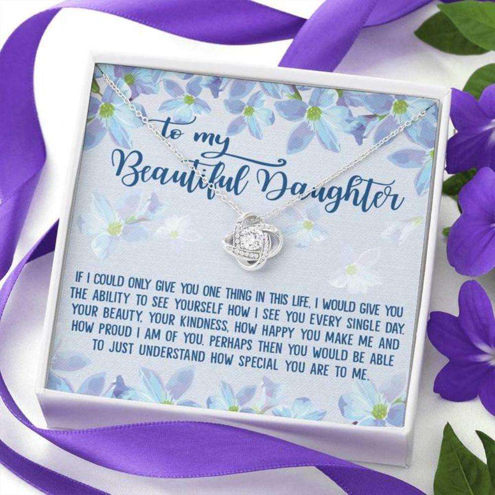 Daughter Necklace, To My Beautiful Daughter Necklace Gift For Back To School, Birthday Dughter's Day Rakva