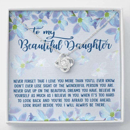 Daughter Necklace, To My Beautiful Daughter Necklace Gift “ Never Forget That I Love You Dughter's Day Rakva