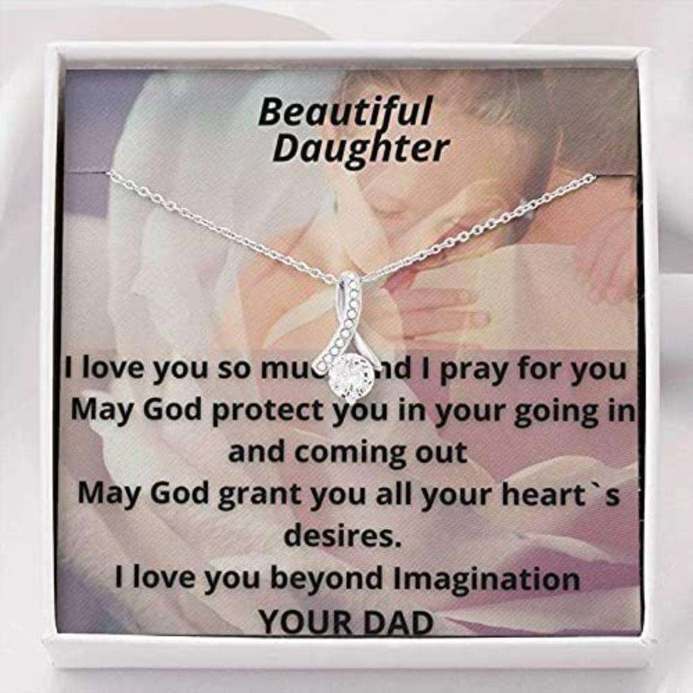 Daughter Necklace, To My Beautiful Daughter Necklace Gifts For Daughter From Dad Love Always Dughter's Day Rakva