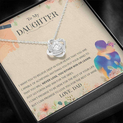 Daughter Necklace, To My Beautiful Daughter Necklace Gifts For Daughter From Father, Sentimental Dughter's Day Rakva