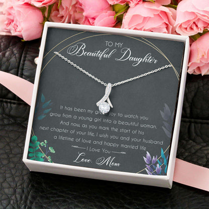 Daughter Necklace “ To My Beautiful Daughter Necklace With Box Message Card “ Jewelry Gift For Daughter V1 Dughter's Day Rakva