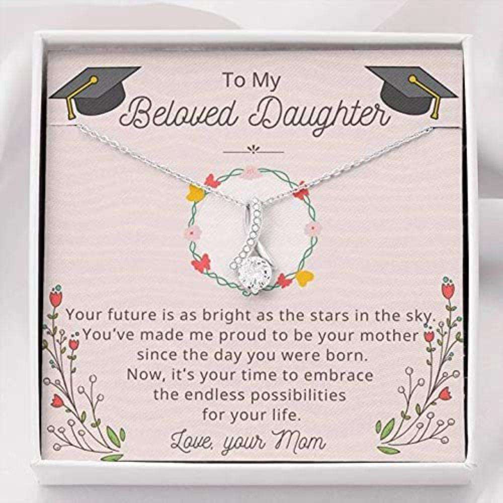 Daughter Necklace, To My Beloved Daughter Necklace Gift “ Your Future Is As Bright As The Stats In The Sky Gifts For Daughter Rakva