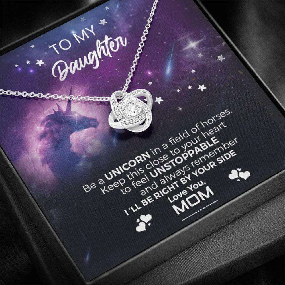 Daughter Necklace, To My Daughter, Be A Unicorn In A Field Of Horses Necklace “ Gift For Daughter Dughter's Day Rakva