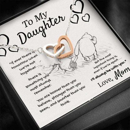 Daughter Necklace, To My Daughter ˜Christopher Robins Quote’ Joined Hearts Necklace, Gift For Daughter Dughter's Day Rakva