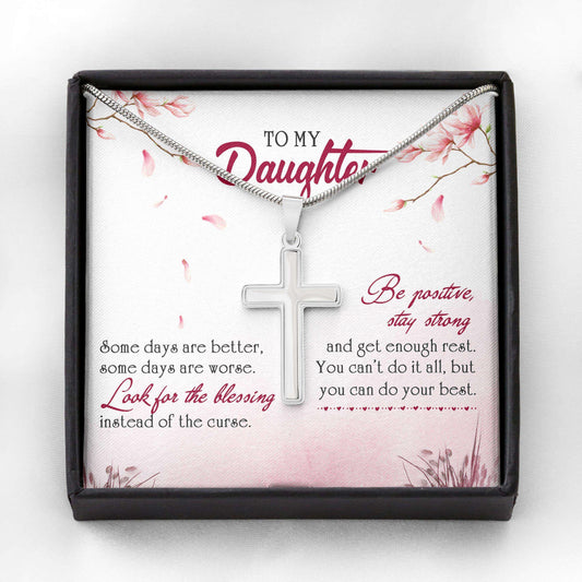 Daughter Necklace, To My Daughter “ Cross Necklace Dughter's Day Rakva