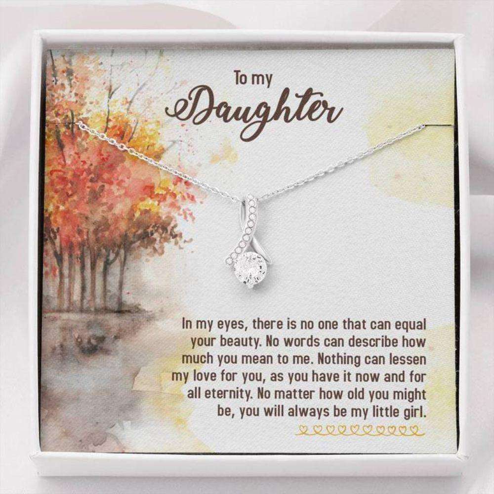 Daughter Necklace, To My Daughter Equal Your Beauty “ Fall Alluring Beauty Necklace Gift Dughter's Day Rakva