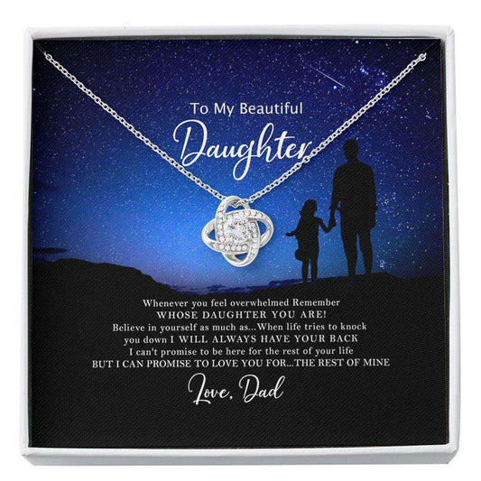 Daughter Necklace, To My Daughter From Dad Overwhelmed Believe Your Back Rest Of Life Custom Necklace Dughter's Day Rakva