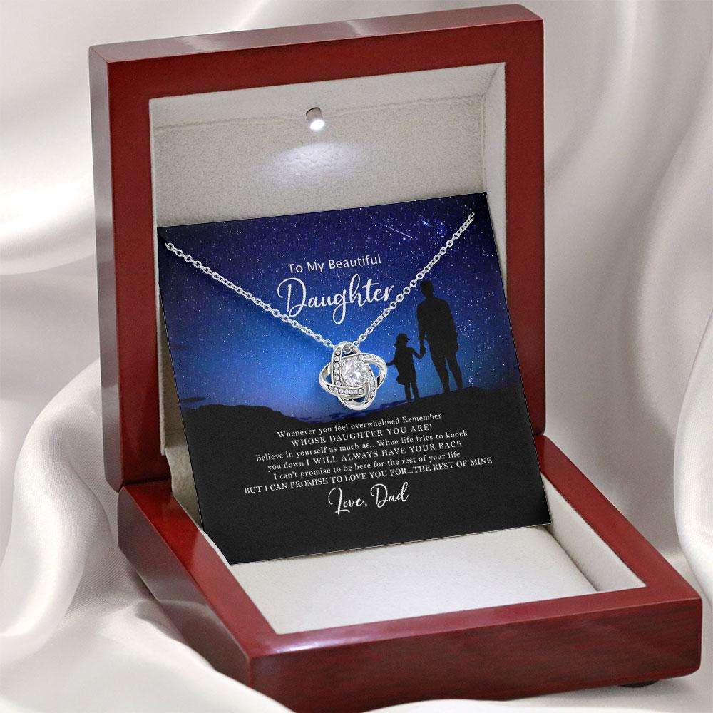 Daughter Necklace, To My Daughter From Dad Overwhelmed Believe Your Back Rest Of Life Custom Necklace Dughter's Day Rakva