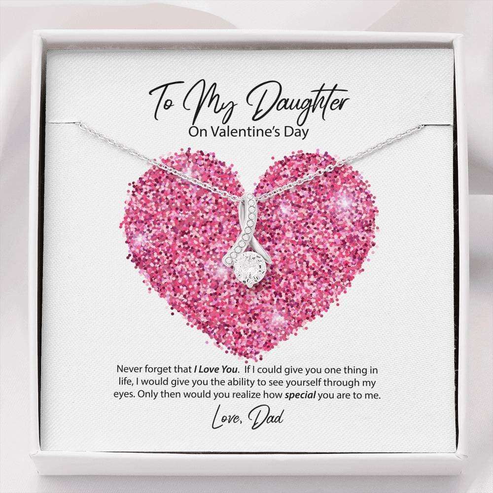 Daughter Necklace, To My Daughter From Dad Valentine’S Day Alluring Beauty Necklace Dughter's Day Rakva