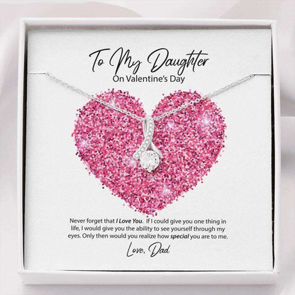 Daughter Necklace, To My Daughter From Dad Valentine’S Day Alluring Beauty Necklace Dughter's Day Rakva