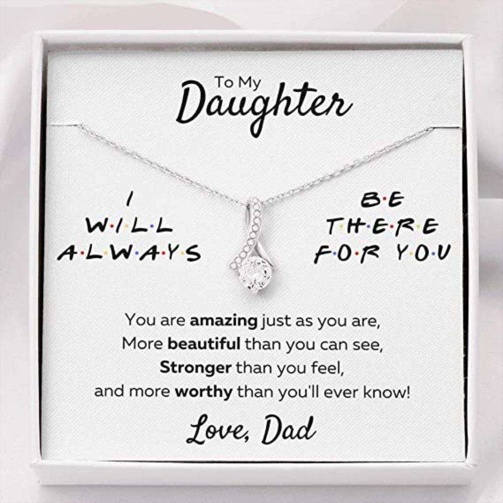 Daughter Necklace, To My Daughter From Dad Œthere For You “ Amazing Just As You Are” Necklace. Gift For Daughter. Necklace For Daughter Dughter's Day Rakva