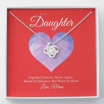 Daughter Necklace, To My Daughter From Mom Love Knot Necklace Dughter's Day Rakva