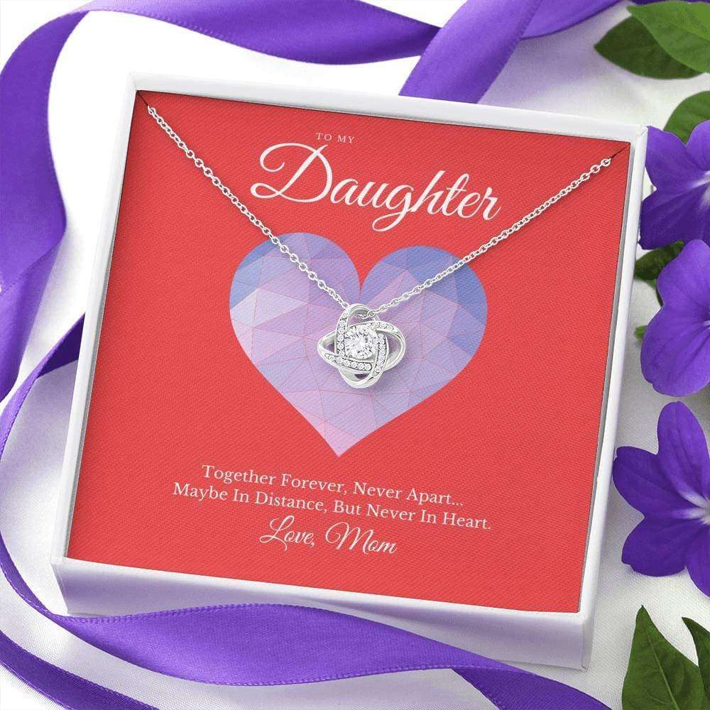 Daughter Necklace, To My Daughter From Mom Love Knot Necklace Dughter's Day Rakva