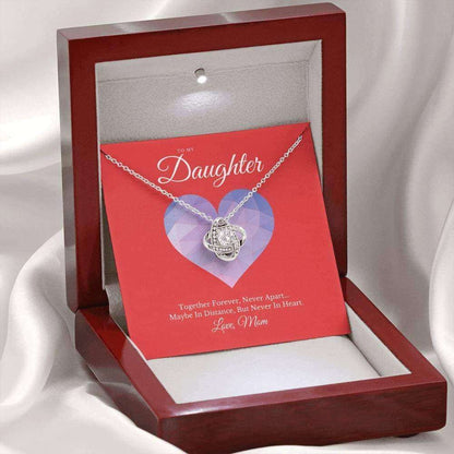 Daughter Necklace, To My Daughter From Mom Love Knot Necklace Dughter's Day Rakva