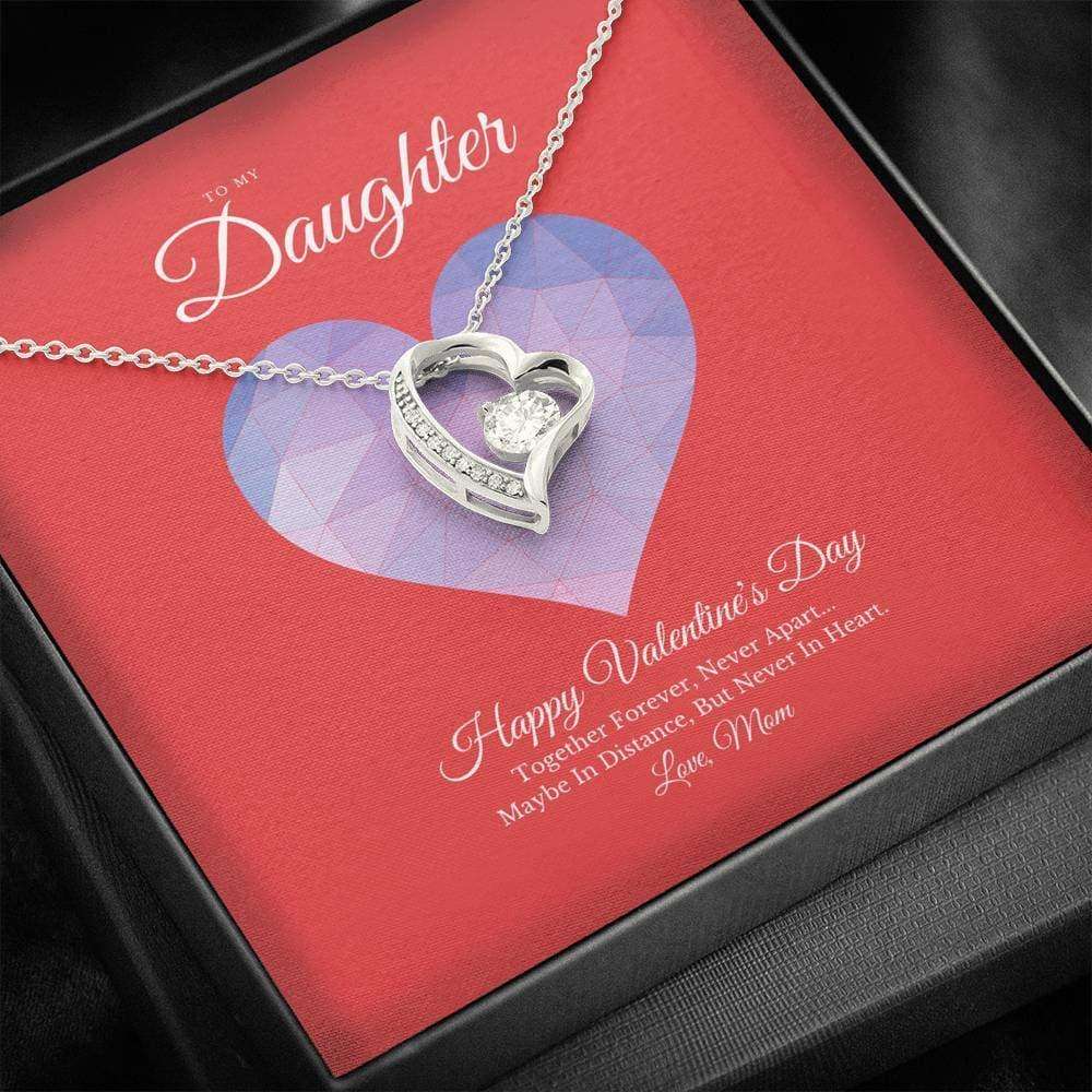 Daughter Necklace, To My Daughter From Mom Valentine’S Day Forever Love Necklace Dughter's Day Rakva