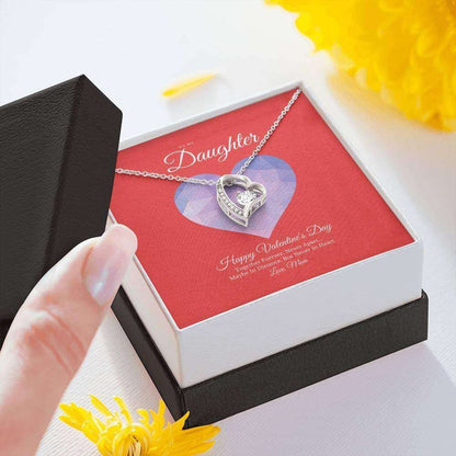 Daughter Necklace, To My Daughter From Mom Valentine’S Day Forever Love Necklace Dughter's Day Rakva