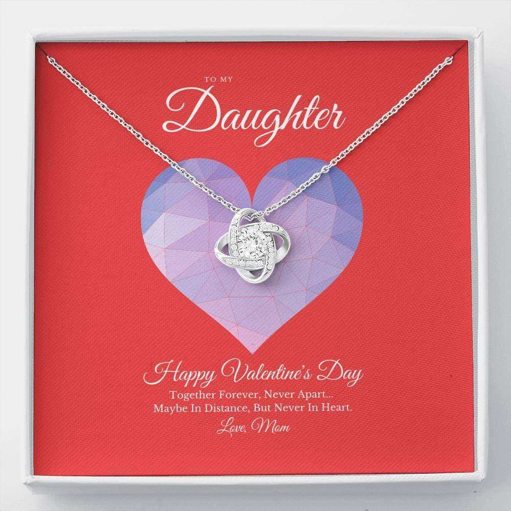 Daughter Necklace, To My Daughter From Mom Valentine’S Day Love Knot Necklace Dughter's Day Rakva