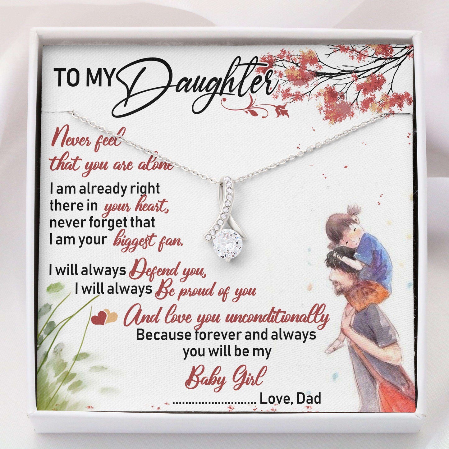 Daughter Necklace To My Daughter, Gift For Daughter “ Alluring Beauty Necklace V2 Dughter's Day Rakva