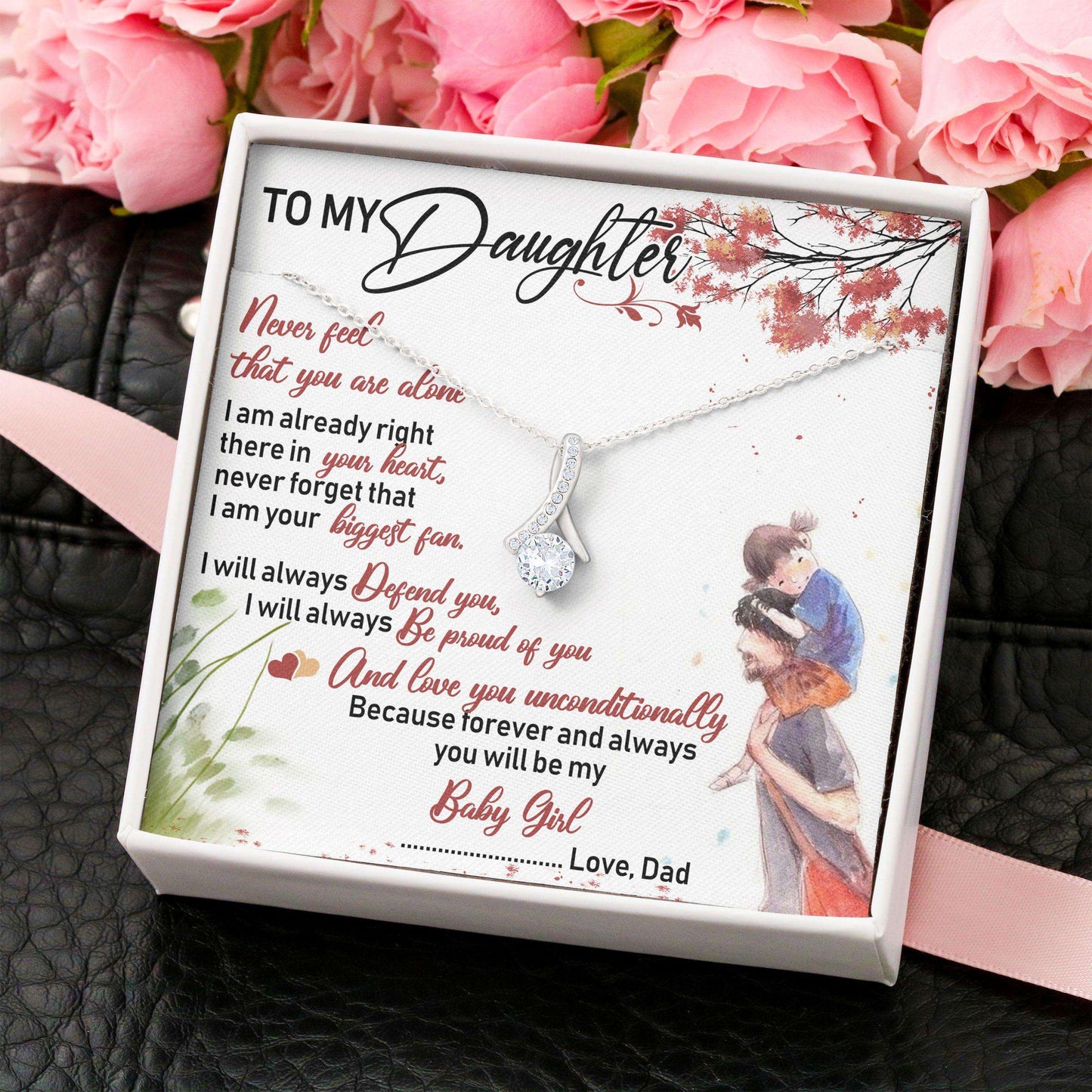 Daughter Necklace To My Daughter, Gift For Daughter “ Alluring Beauty Necklace V2 Dughter's Day Rakva