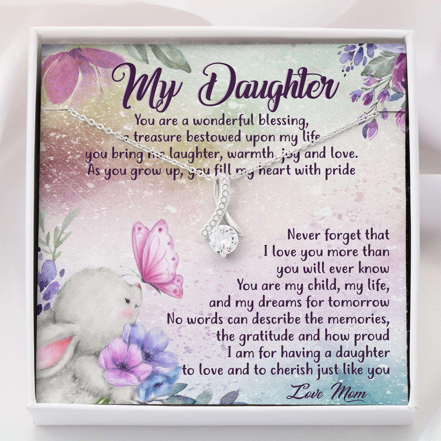 Daughter Necklace To My Daughter, Gift For Daughter “ Alluring Beauty Necklace V3 Dughter's Day Rakva