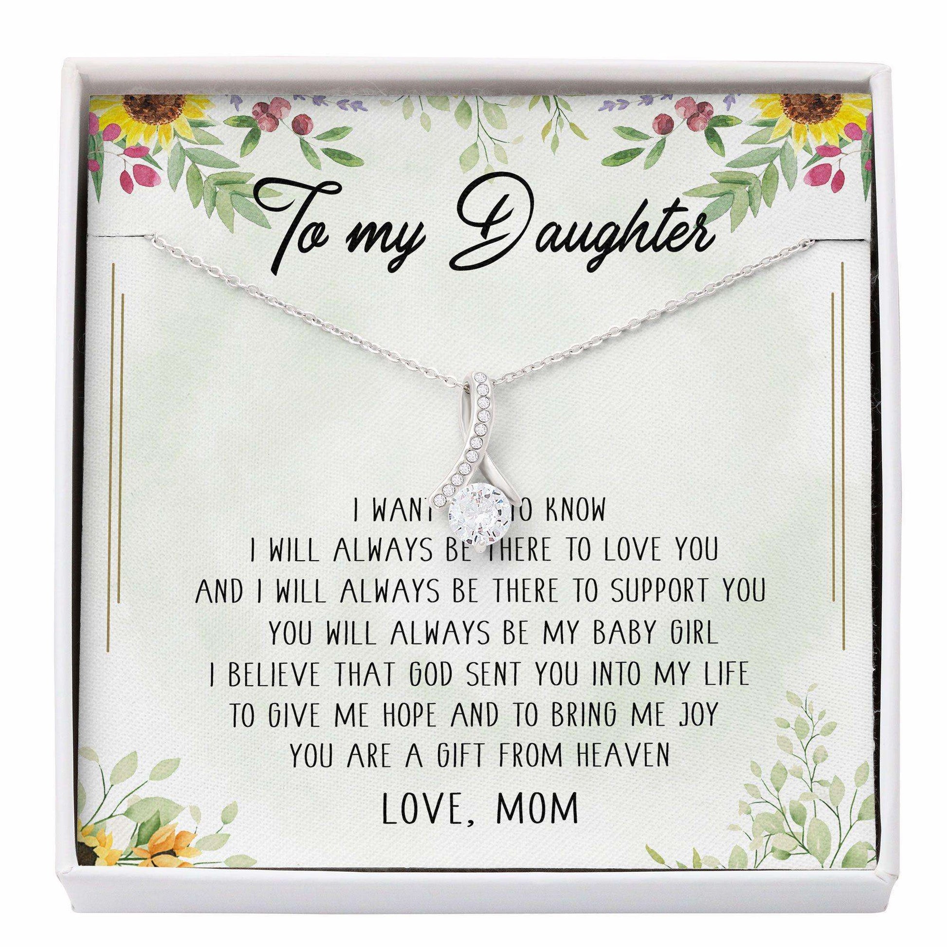 Daughter Necklace , To My Daughter Gift From Mom “ Alluring Beauty Necklace Dughter's Day Rakva