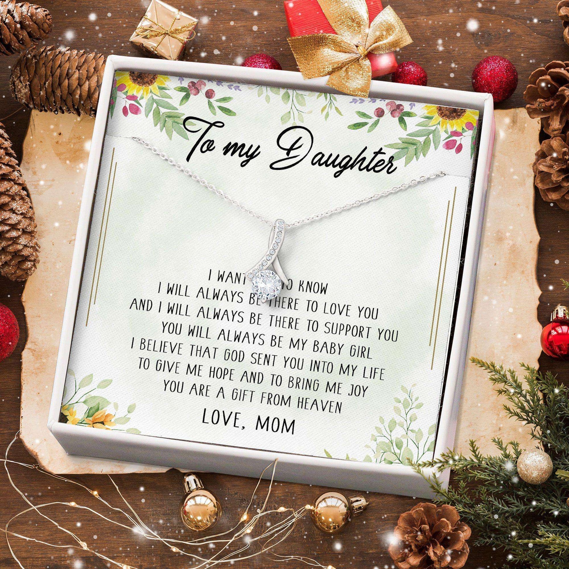 Daughter Necklace , To My Daughter Gift From Mom “ Alluring Beauty Necklace Dughter's Day Rakva