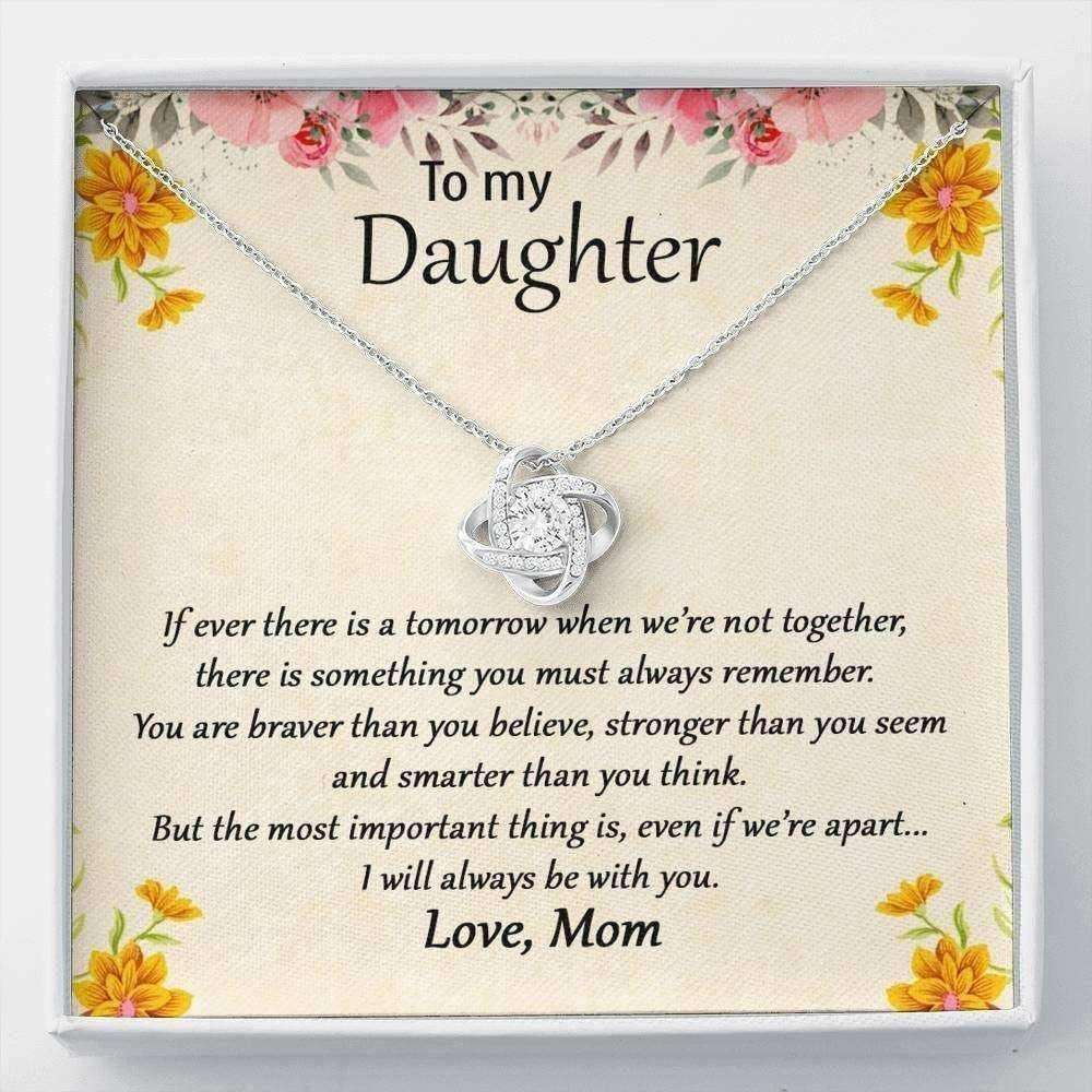 Daughter Necklace, To My Daughter Gift Necklace From Mom “ I Will Always Be With You Dughter's Day Rakva