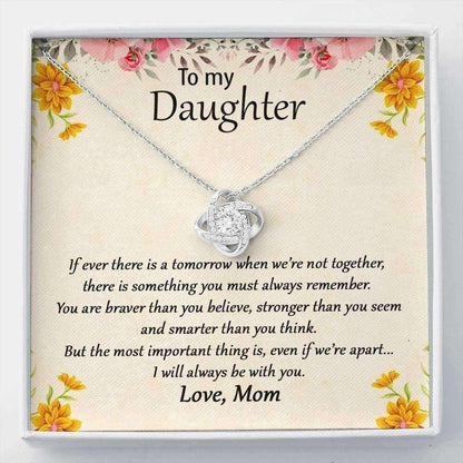 Daughter Necklace, To My Daughter Gift Necklace From Mom “ I Will Always Be With You Dughter's Day Rakva