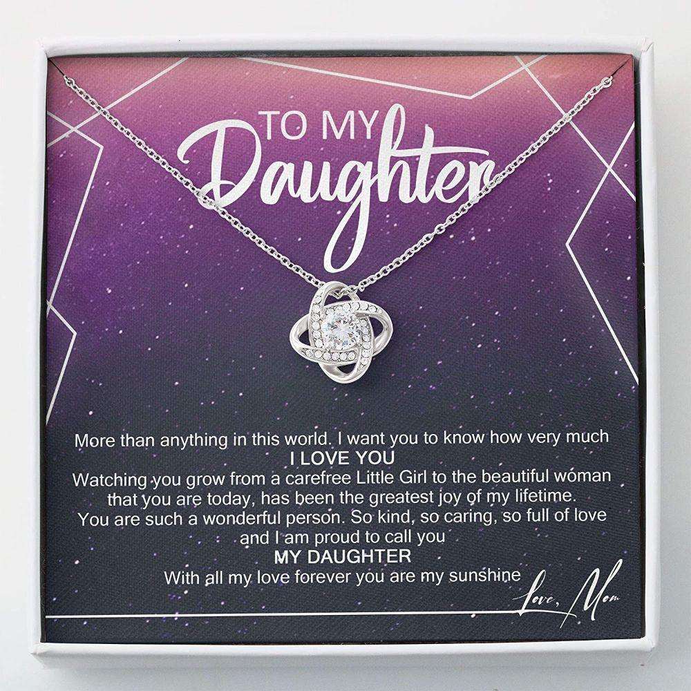 Daughter Necklace “ To My Daughter Gift Necklace “ Love Knots Dughter's Day Rakva